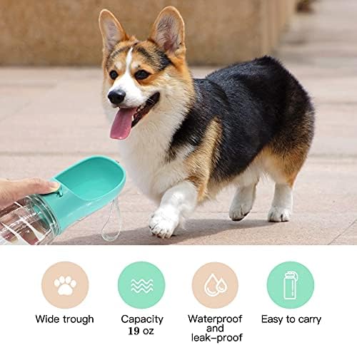 M & Mkpet Dog Bottle Bottle Bowls Dispensador de água de água de cachorro Dispensador portátil Garrafas de água para gato, coelho, filhote e outros animais de estimação para caminhar, fazer caminhadas, viajar…