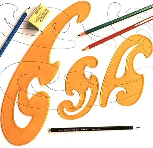 Vovolo 8pcs Definir Modelo de Curva de Ferramentas de Desenho de Desenho de Desenho de Esquadrão Múltipl de Cloud de Cloud Plástico para Art Comics Animation Design/Moda