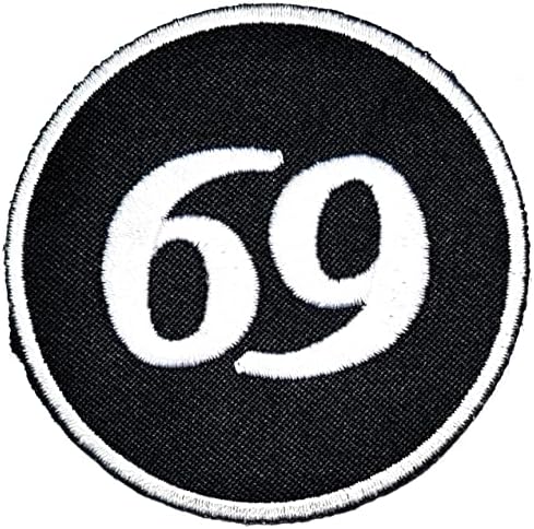 Kleenplus número 69 adesivo de patch slogan Palavras de ferro bordado em adesivos de motocicletas de motocicletas de motocicleta Acessórios