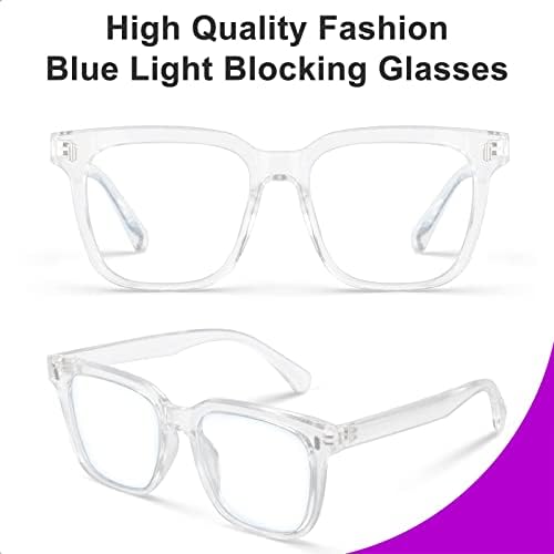 Vistoone Fashion Light Blocking Glasses Square com proteção UV para jogos de computadores e homens randi
