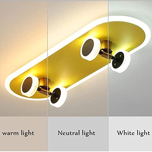 lxiluv skateboard teto lumin rame infrator de ferro integrado LED MOLHE LIGHT LUZ MODERNO DE TETELATIVO DO CELHO PARA ROMO DE ANESIÃO