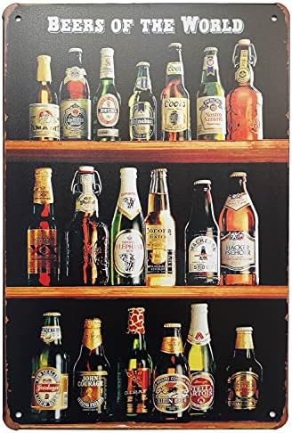 Cervejas Erlood do Mundial Decoração Retro Decoração Decorações de Placa para Bar Home Vintage Metal Tin Sign 12 x 8 polegadas