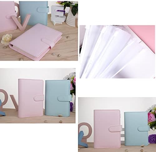 Caderno de couro A6 PU, fichário de orçamento com 12 envelopes de caixa, sistema de envelopes de caixa, gerente de