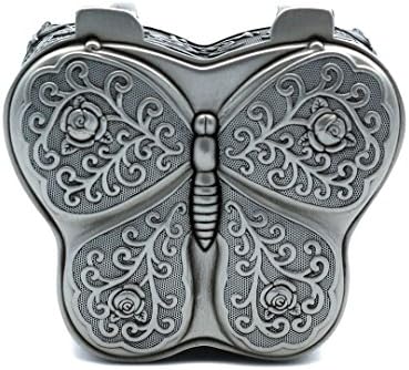 Caixa de jóias vintage segreto com escultura de borboleta presente criativo presente