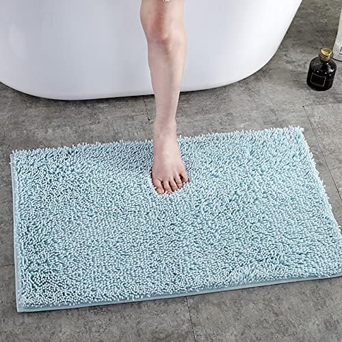 Chenille banheiro banheiro tapete tapete não deslizamento não deslizante de microfibra macia de microfibra de macho de macarrão lavável