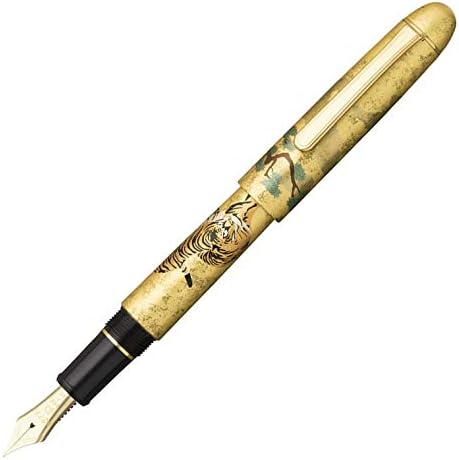 Platinum 3776 caneta-tinteiro, Fine Point, século, folha de Kanazawa, Matsutora, PNB-35000H 55-2, tipo de uso duplo,