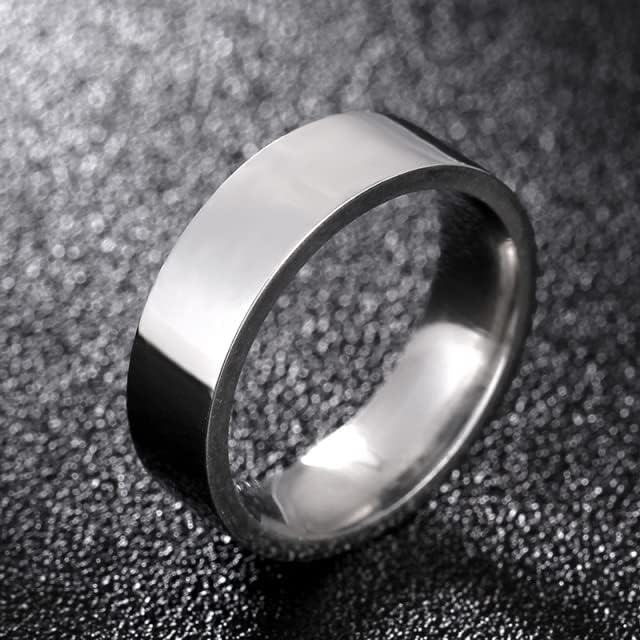 Kolesso 316l 4mm Rings Tiny Band Ring para homens e mulheres moda prata cauda anel-80226