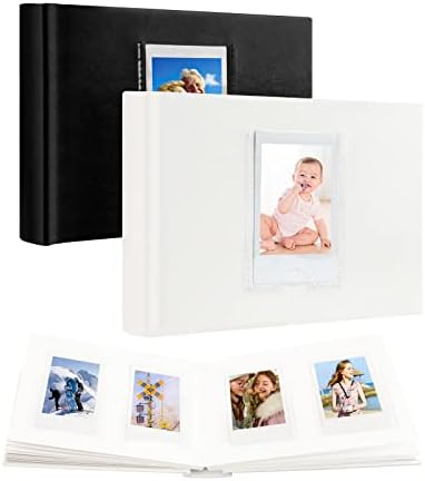 2pcs 64 bolsos 2x3 Álbum de fotos com espaço de escrita, casamento de convidado Instax