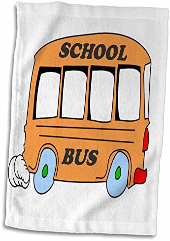 3drose Florene Childrens Art - Orange School Bus - Toalhas