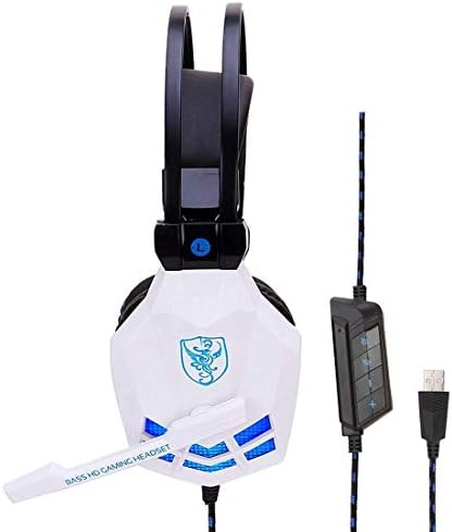 Fone de jogo do fone de ouvido Raxinbang, fone de ouvido USB para PS4 PC 7.1 Ruído de som surround Cancelamento de zero pressão do ouvido Controle de volume mudo