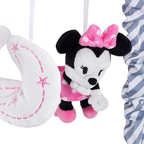 Lambs & Ivy Disney Baby Minnie Mouse Musical Mobile, rosa/cinza