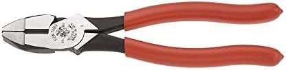 Klein Tools HD2000-9ne Cutter linemans alicates cortados ACSR, parafusos, unhas, fio duro, alicates elétricos de 9 polegadas e régua dobrável 910-6 de 6 pés, fibra de vidro durável, leitura interna