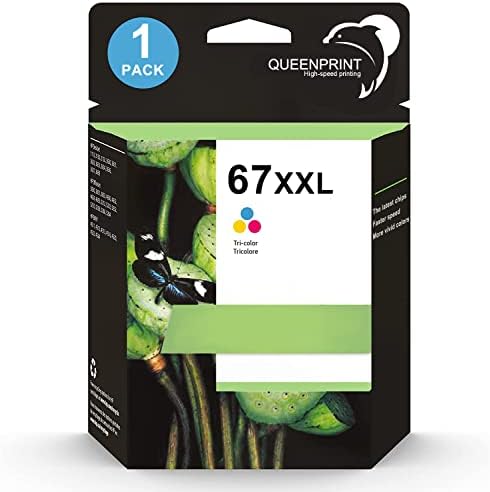 Substituição do cartucho de tinta Remanufaturado queenprint para a tinta HP 67 XL XXL Cartucho de tinta colorido