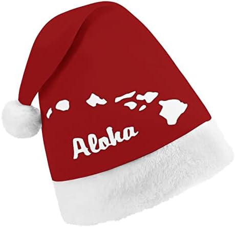 Aloha mapa havaiano chapéu de natal