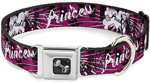 Cola de cão Fivela de cinto de segurança Punk Princess Piano Keys 13 a 18 polegadas 1,5 polegadas de largura