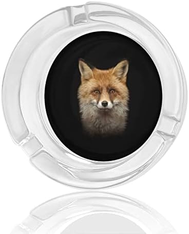 Red Fox Face Cigarette Glass Cinzelos Round Smoking Holder Bandey para Hotel Table Top Decoration
