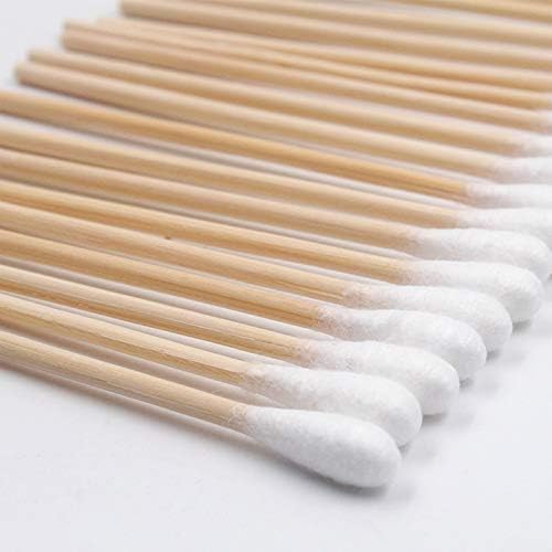 Kingzhuo 1000pcs Cotton Swabs 4 de madeira para cuidados com a pele médica Limpe amplamente usada na casa de escritório da escola