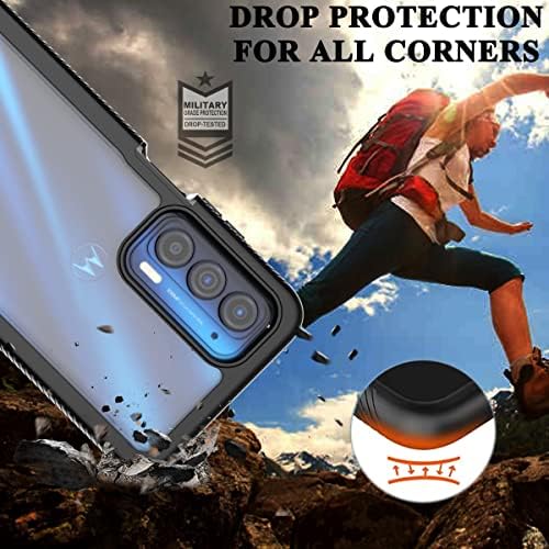 YMHXcy para a caixa da borda Motorola 2021, caixa da borda Motorola 5g UW Case com protetor de tela HD [2pcs], proteção