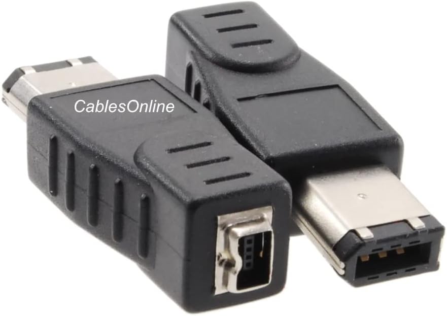 Cabablesonline 6 pinos a 4 pinos fêmeas IEEE-1394A Adaptador Firewire, Ad-FW1