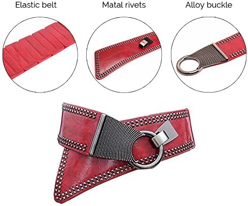 Moda feminina vintage cinto largo cinturão elástico cintos de renda com fivela de bloqueio