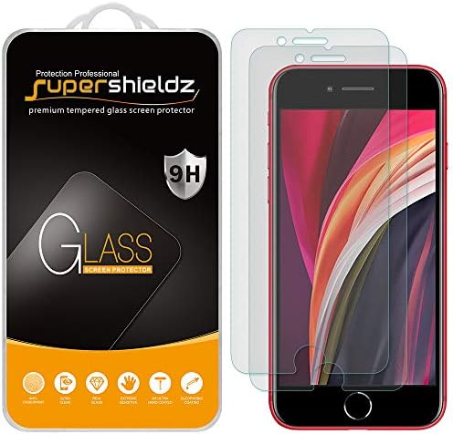 Protetor de tela anti-Glare SuperShieldz projetado para iPhone SE / iPhone SE, iPhone 8, 7, 6s, 6 [vidro temperado] Anti Scratch, bolhas sem bolhas