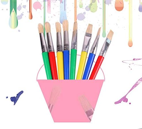 Wxbdd Candy Color Plástico Bristel Bristel Bristel para crianças Pintura em aquarela de petróleo Graffiti School Office Supply Supply