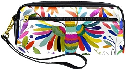 Tbouobt Bolsa cosmética para mulheres, bolsas de maquiagem Bolsa de beleza espaçosa Presente de viagem, colorido pássaro abstrato