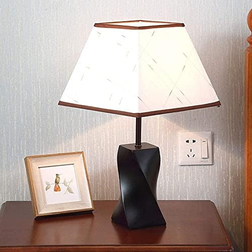 Lâmpada de mesa de cabeceira de cabeceira LED E27 Lâmpada criativa de mesa criativa de madeira, lâmpada de pano de madeira, lâmpada