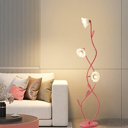 Smljlq Vertical 3 Flores Lâmpada de piso Sofá de estar criativo Sofá lateral Lâmpada de cabeceira
