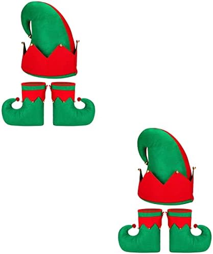 6 PCs Sapatos de Natal de Natal Capéu de Natal Costume Decorações de Natal Presentes de Presentes