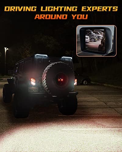 XPRITE LED Tail Lights Guard Combo Combo com Jeep Wrangler JK JKU 2007-2018