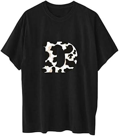 Roupas pretas do ombro de manga curta de manga curta camiseta gráfica para meninas Tamart de algodão de outono para meninas