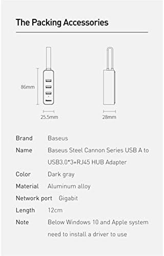 TWDYC USB 3.0 Hub USB A a RJ45 Adaptador LAN Multi USB 3 USB 3.0 Converter Dock Splitter USB