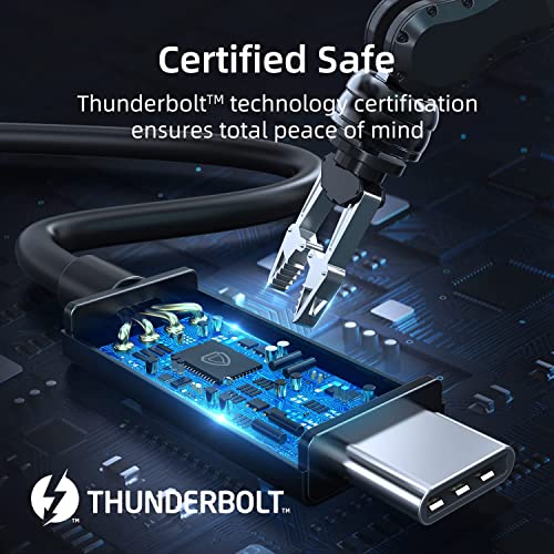 Starlinker Thunderbolt 4 Cable 9,8ft, suporta tela 8K HD, transferência de dados de 40 Gbps, carregamento de 100w Cabo USB C