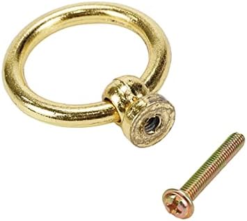 Gabinete de anel de maconha Hevstil, Gold Olid Brass Pulls Hardware Gabinete Drop Ring Ring Pulls Dreta Ring Leva