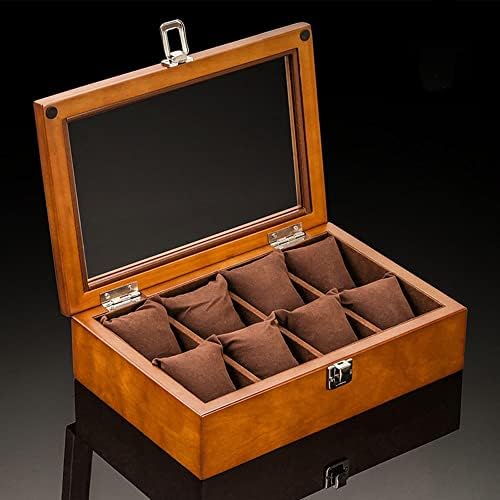 Organizador da caixa de Wood Wood Organizador Top Wooden Watch Display Fashion Coffee Storage Watch Holder Watch Casos