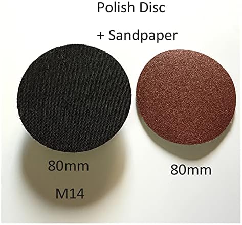 Lixa de polimento e lixamento 1 M14x75mm Disco de polimento de 3 polegadas + 10 Discos de lixa pegajos