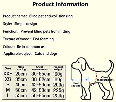 Dispositivo de orientação ao arnês de cães cegos, halo de cachorro cego, anel anti-colisão de animais de estimação