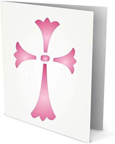 Estêncil cruzado - estênceis de cartão de Natal religiosos para pintura