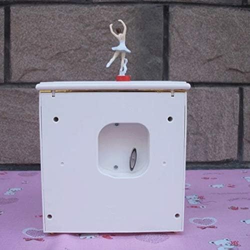 SXDS Fashion White Music Box Piano Box Ballet Girl Birthday Gift Ballet Music Box