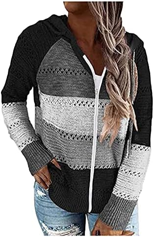 Ayaso Mulheres de manga comprida Colhido suéteres com capuz v pescoço de pescoço Casual