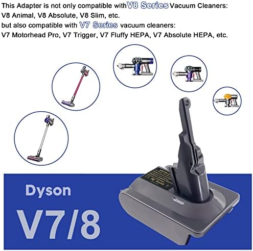 Adaptador de bateria V8 V7 Universal para Dyson V8/V7 Series Vacuum Cleaner, conversor para Snow Joe/For Sun Joe 24V Ion+