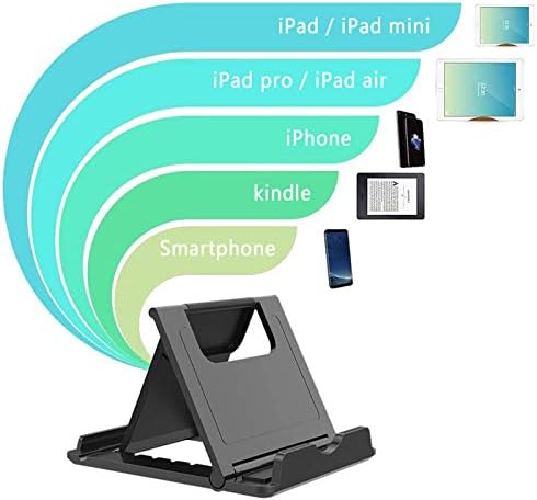 Portátil dobrável e ângulo ajustável Tablet Stand Stand para desktop, compatível com iPhone 14 13 12 11 iPad Pro Air Mini Kindle