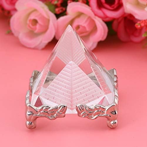 Pirâmide de cristal de quartzo clara, 4 * 4 * 5cm Criativo Cristal Pirâmide Quartz Escultura de pedra Decoração em casa