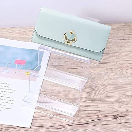 2PC ACRYLIC Desktop Storage Casket Prateleiras Cosméticos Display Stand Stand Transpare Stand Stand Mobile Leather