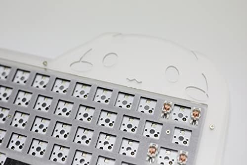 Cmokifly Dog Teclado fofo 60% mini 64 teclas Kit de teclado mecânico, RGB Backlits Hotswap 5pin Soquete tipo C Tipo-C Caixa de placa