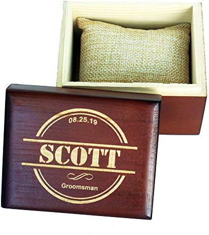 Aguarde a caixa de relógio de madeira gravada personalizada, organizador de assistência, presentes do Groomsman, estojo de relógio personalizado