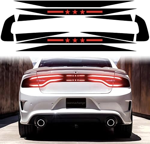 Black Black Tail Light Race Track Bat Vinil Sobreposição de decalque Decal