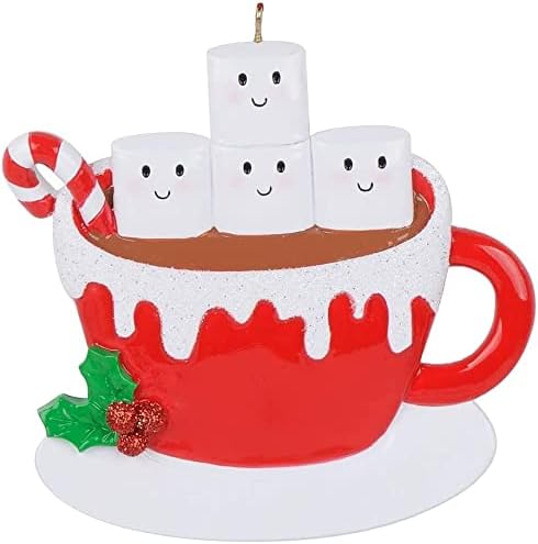 2021 Ornamento de Natal Família Família Personalizada Marshmallow Mug Gifts Hot Chocolate Custom for Friends Sisters