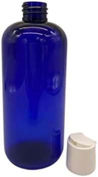 Fazendas naturais 16 oz Blue Boston Garrafas plásticas -3 Pacote de garrafa vazia Recipientes recarregáveis ​​- óleos essenciais